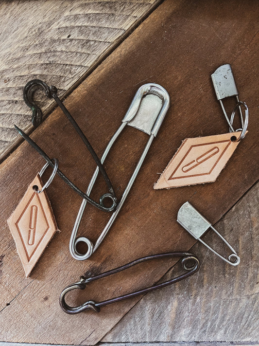 Vintage Safety Pin Keychains