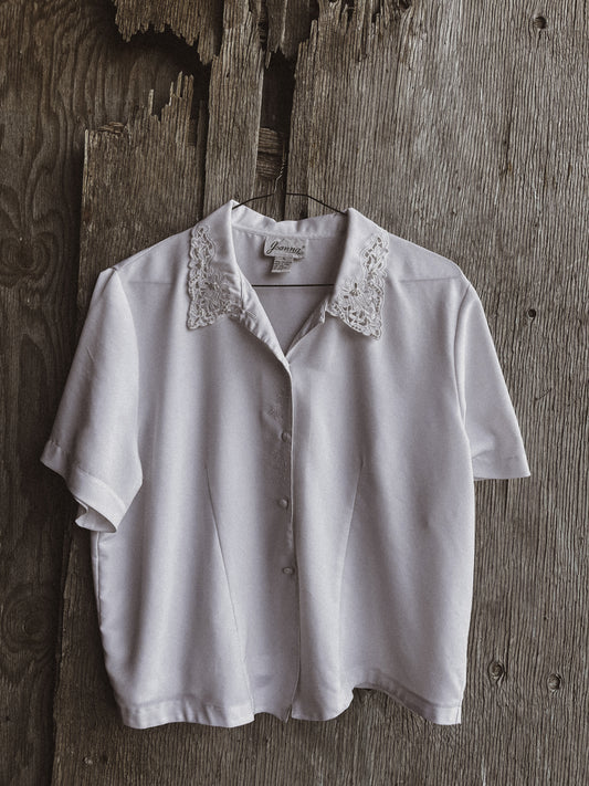 Beaded Collar Button Up