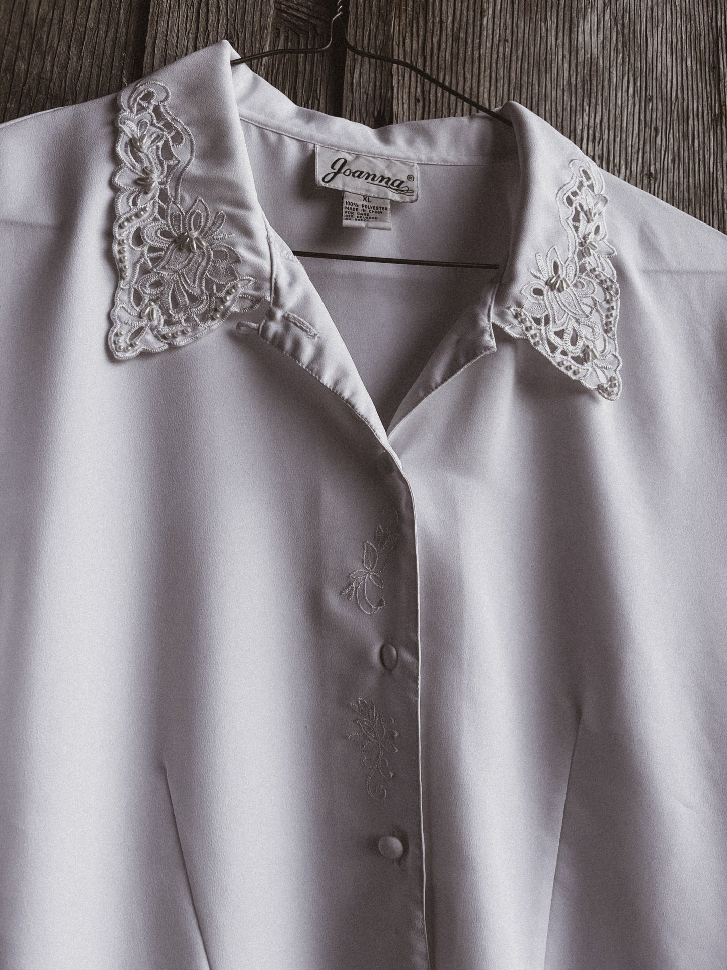 Beaded Collar Button Up