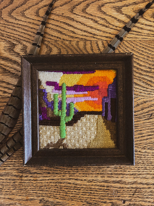 Embroidered Desert Frame