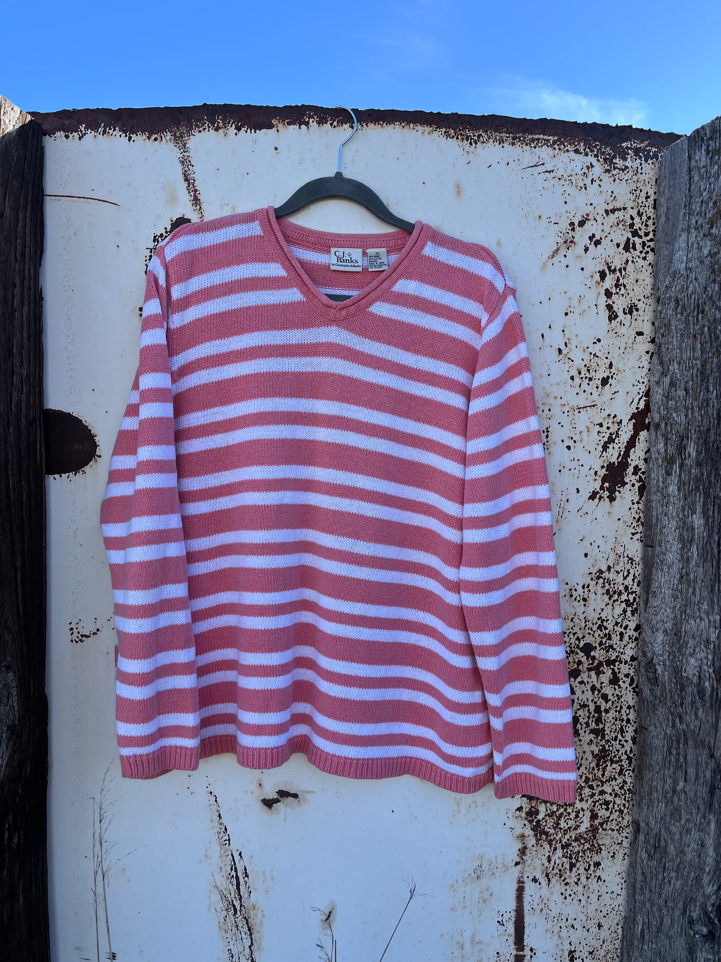 Pink Striped Sweater