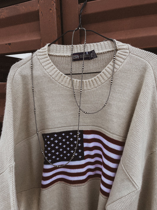 American Flag Sweater