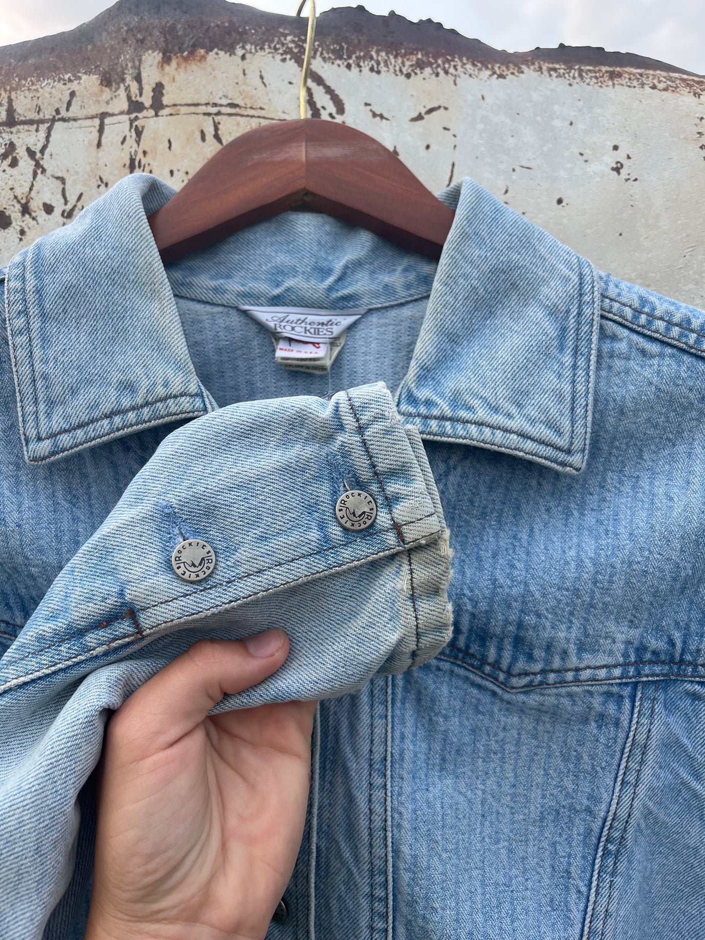 ROCKIES Crop Denim Jacket