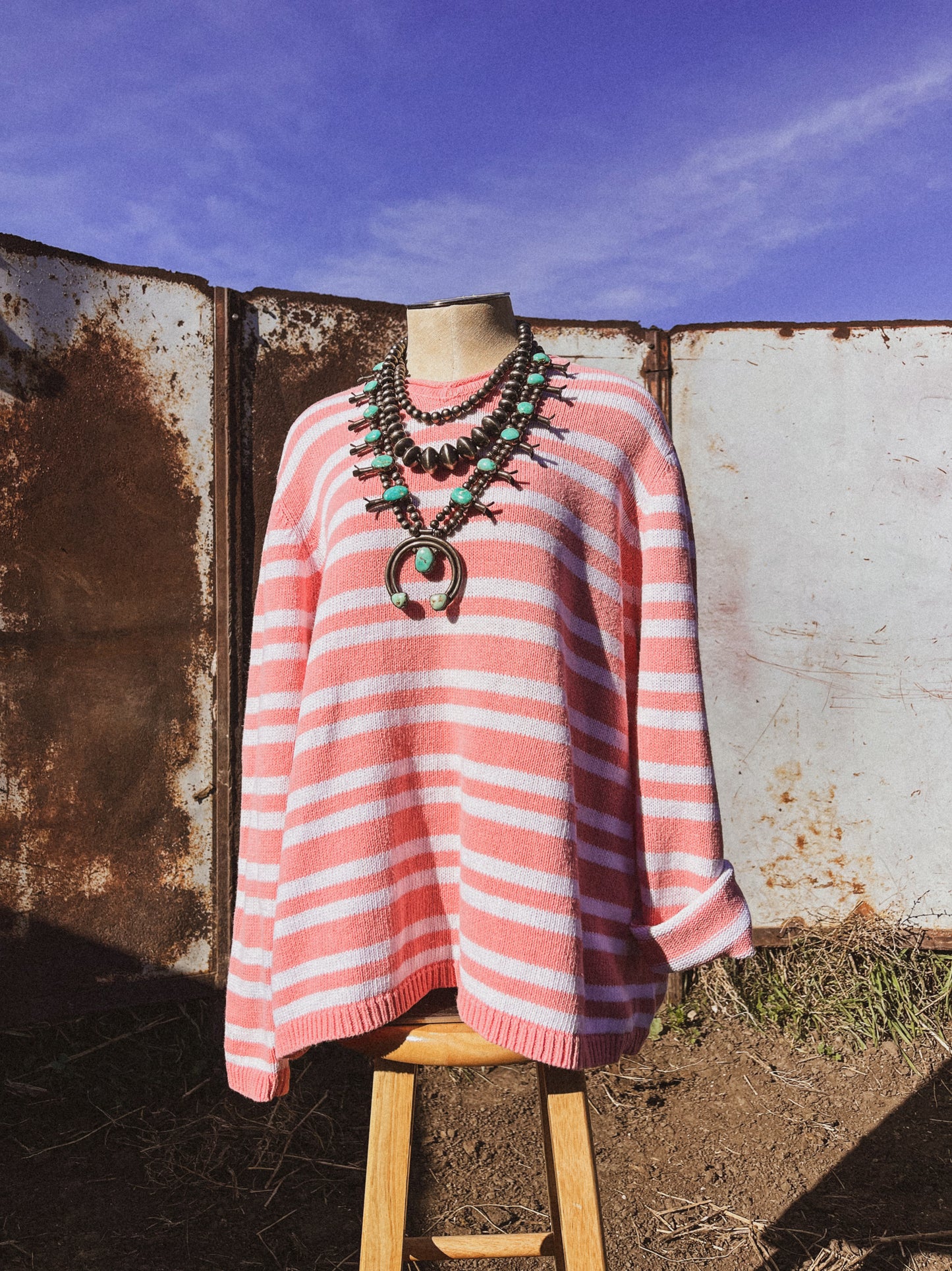 Pink Striped Sweater