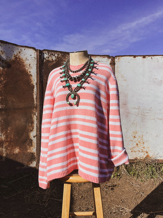 Pink Striped Sweater