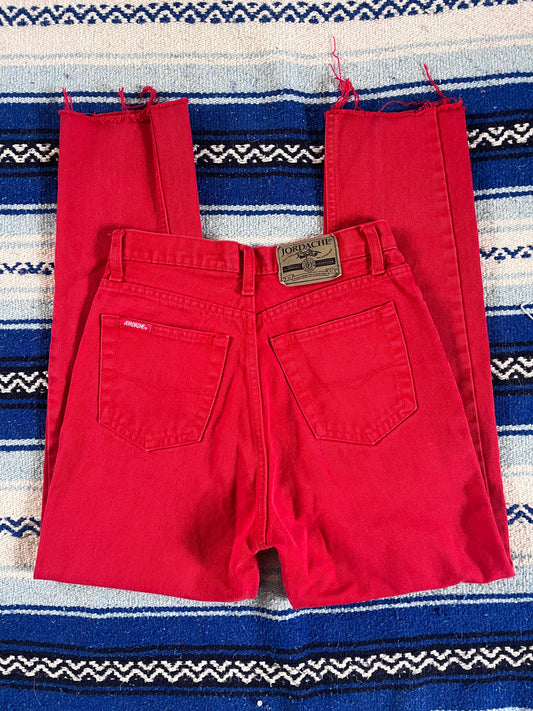 Red Jordache Crop 28x28