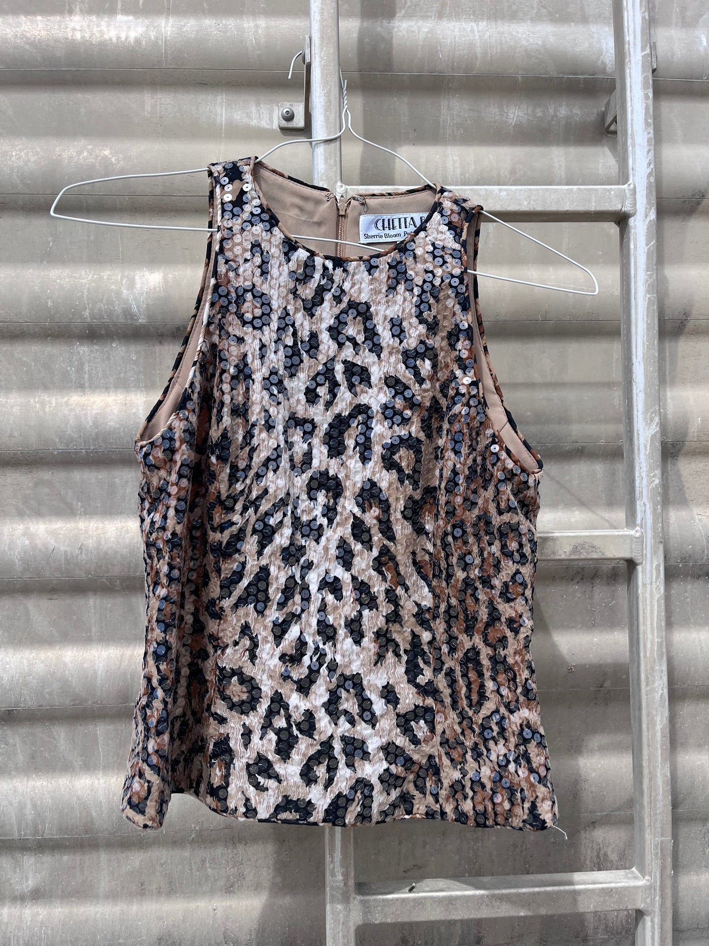 Sequin Cheetah Tank