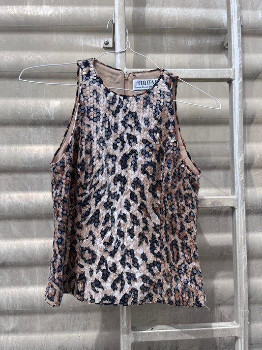 Sequin Cheetah Tank