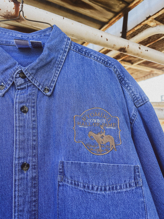 Cowboy Hall of Fame Denim Button Up