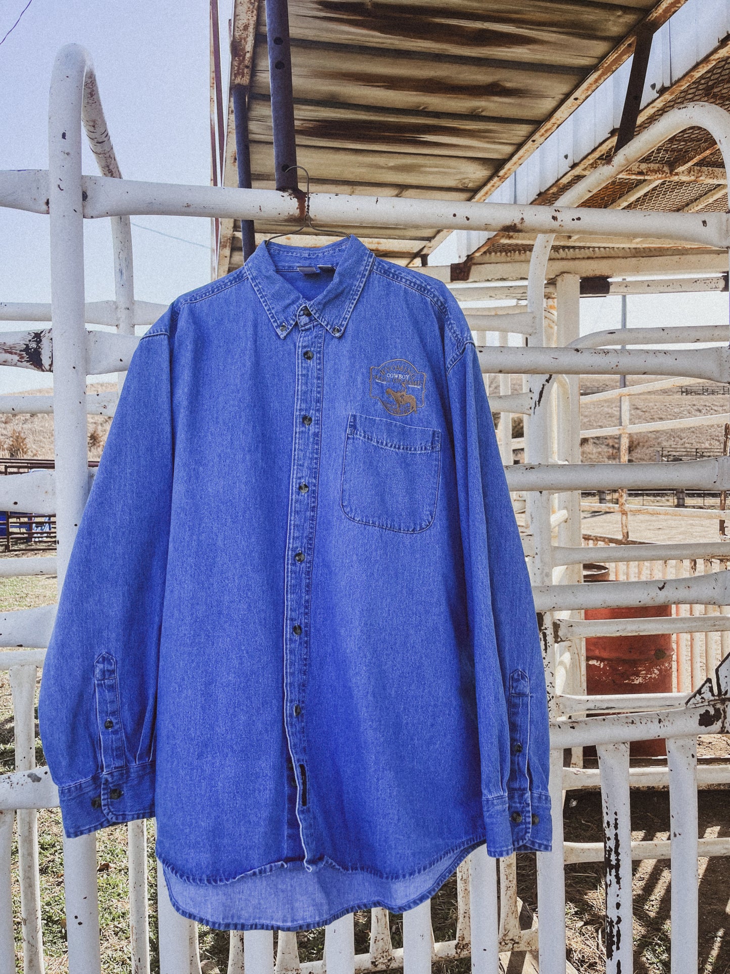 Cowboy Hall of Fame Denim Button Up