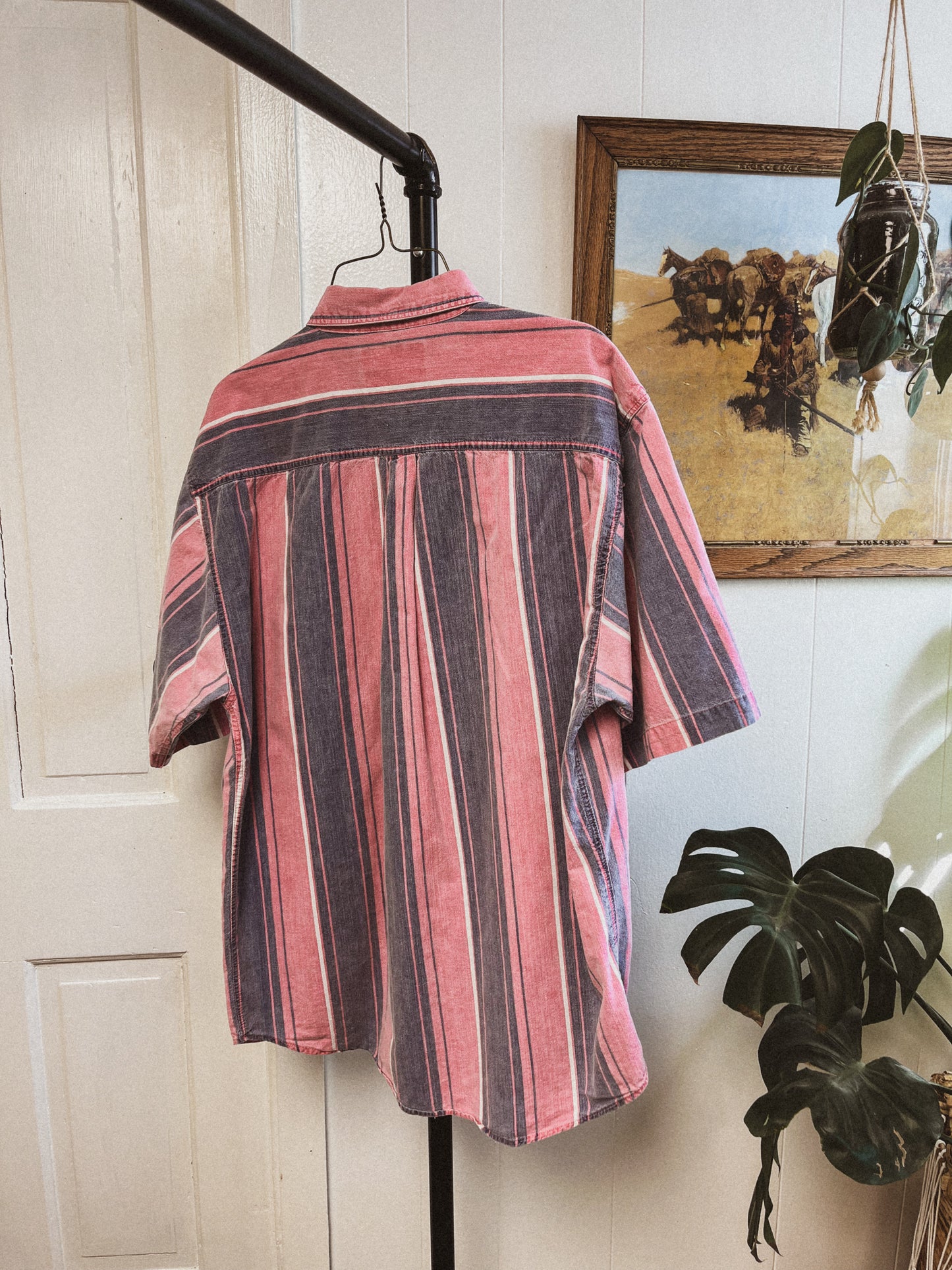 Pink Striped Short Sleeve