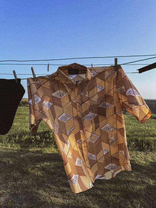 Vintage Pattern Button Up