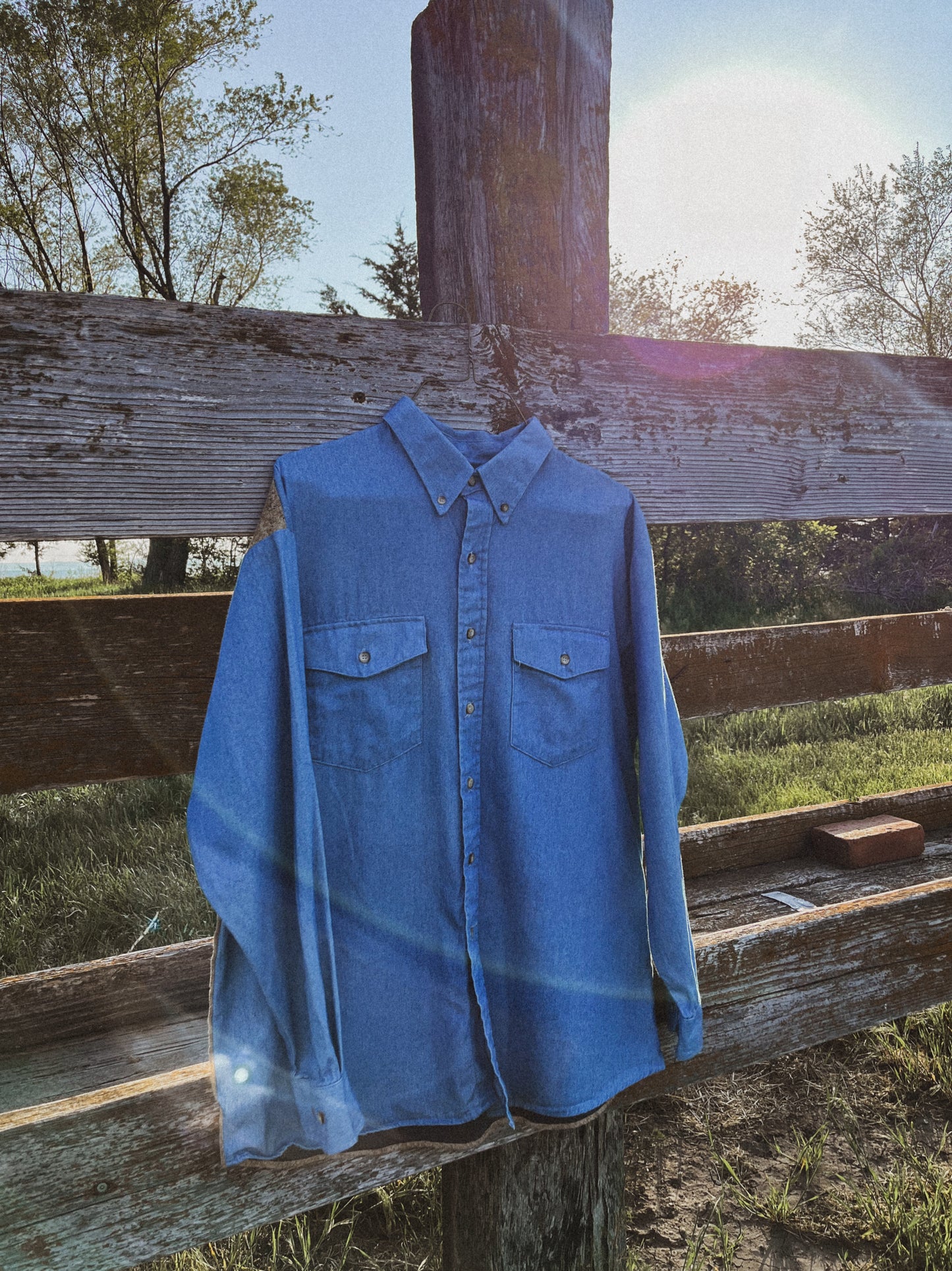 Deer Denim Button Up