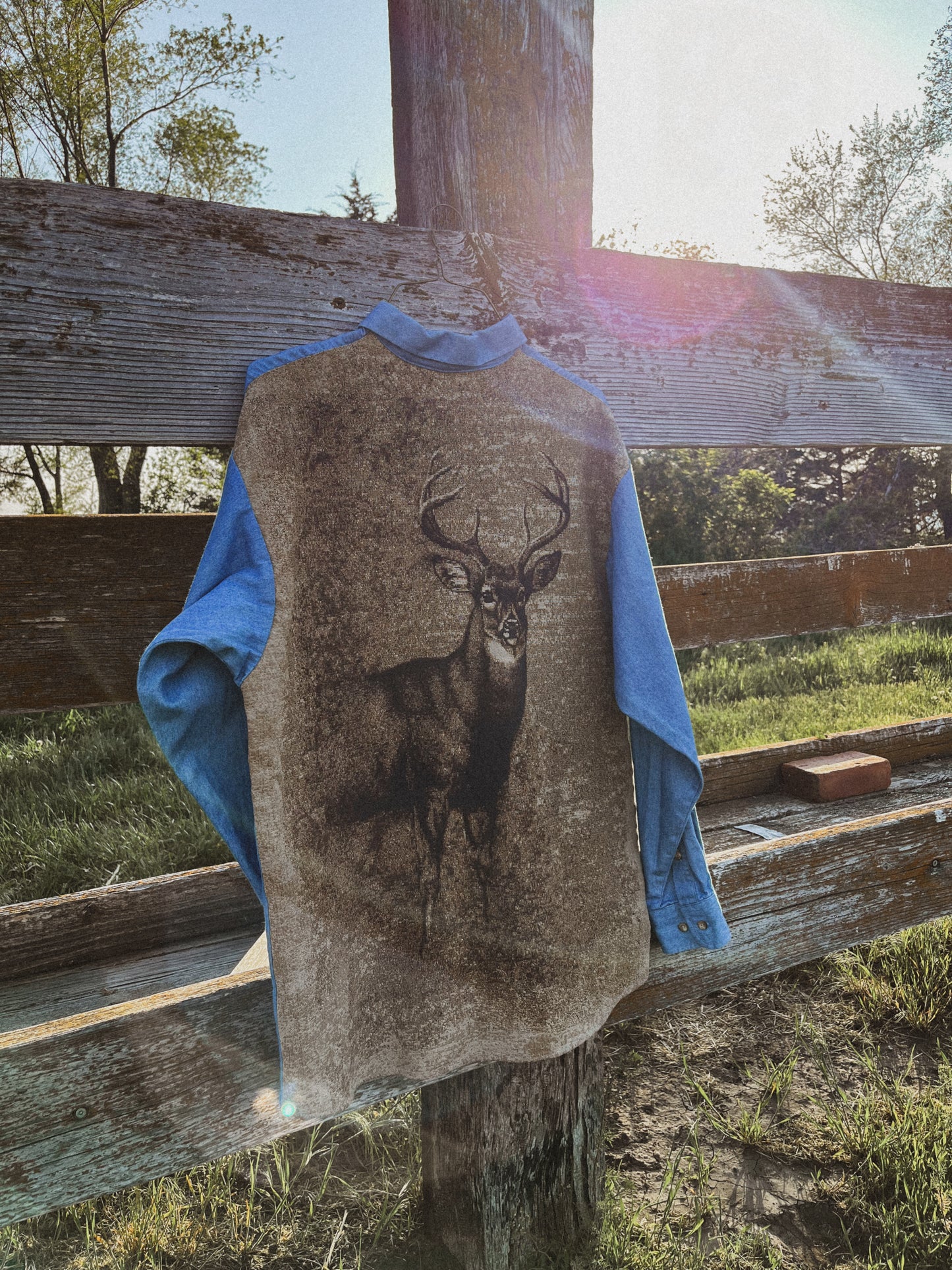 Deer Denim Button Up