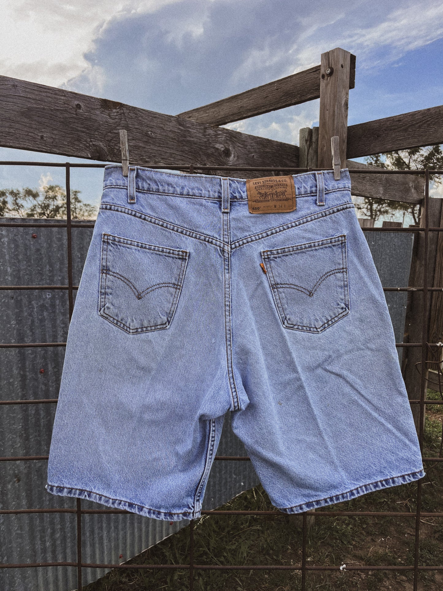 Orange Tab Levi Shorts