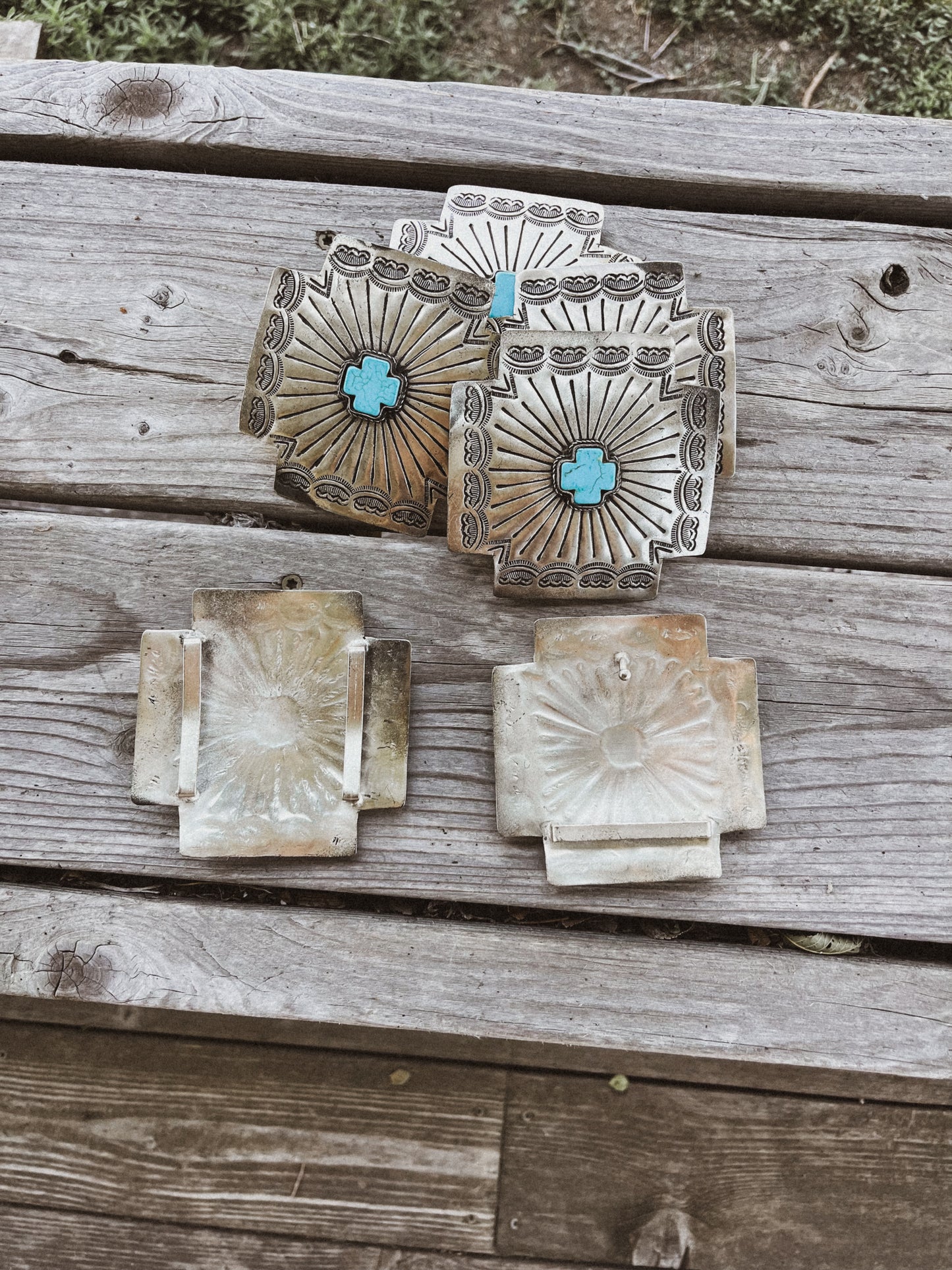 Sterling Silver Belt Conchos