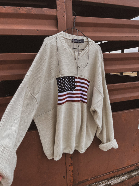 American Flag Sweater