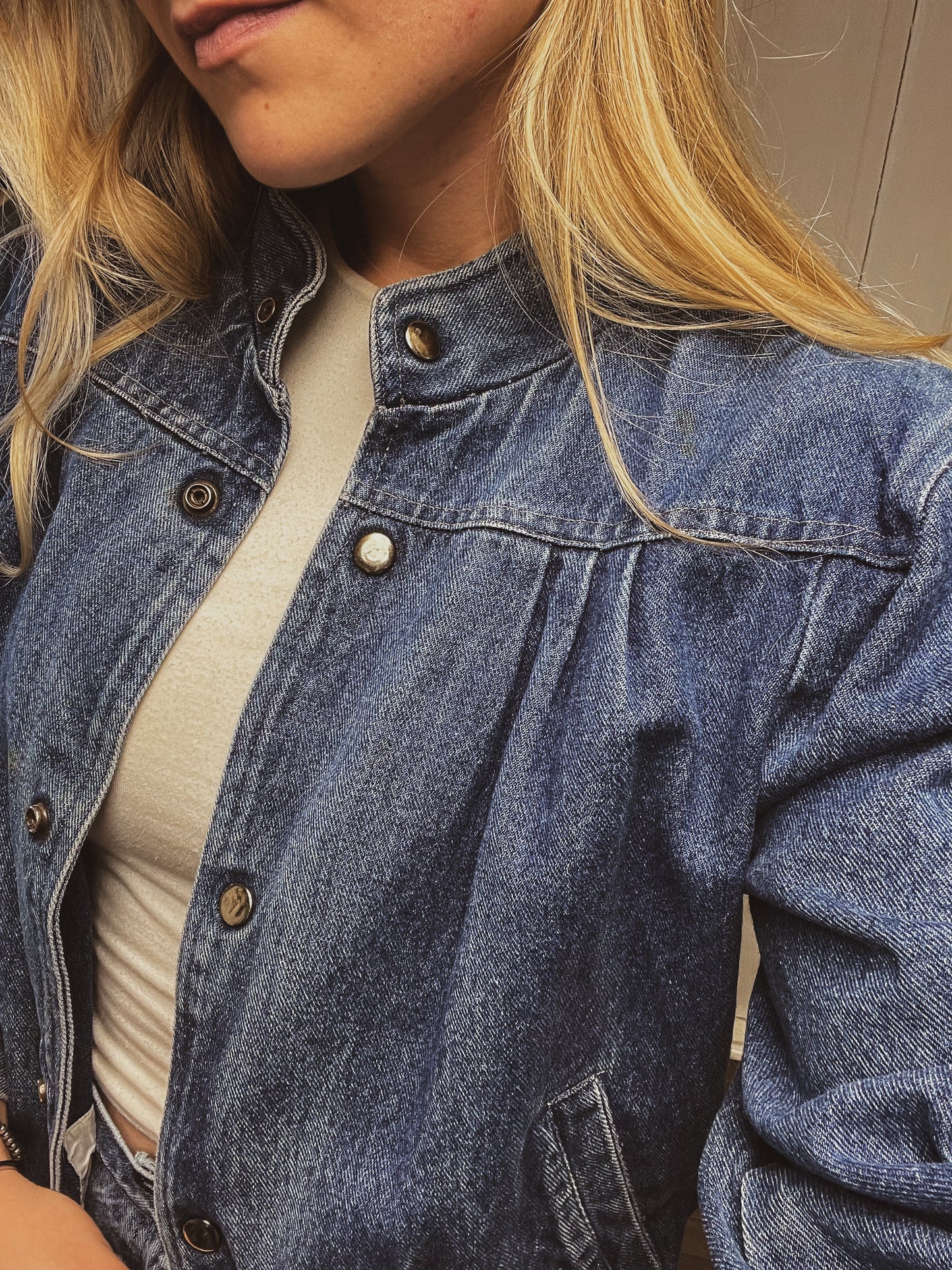 Puffed Denim Jacket